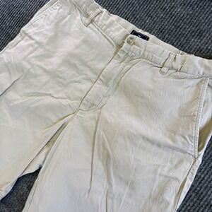 Dockers Shorts Mens 36 Khaki Flat Front Chino Casual Cotton Classic Fit